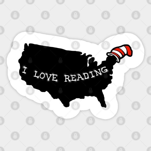 I Love Reading America Sticker by barmalisiRTB